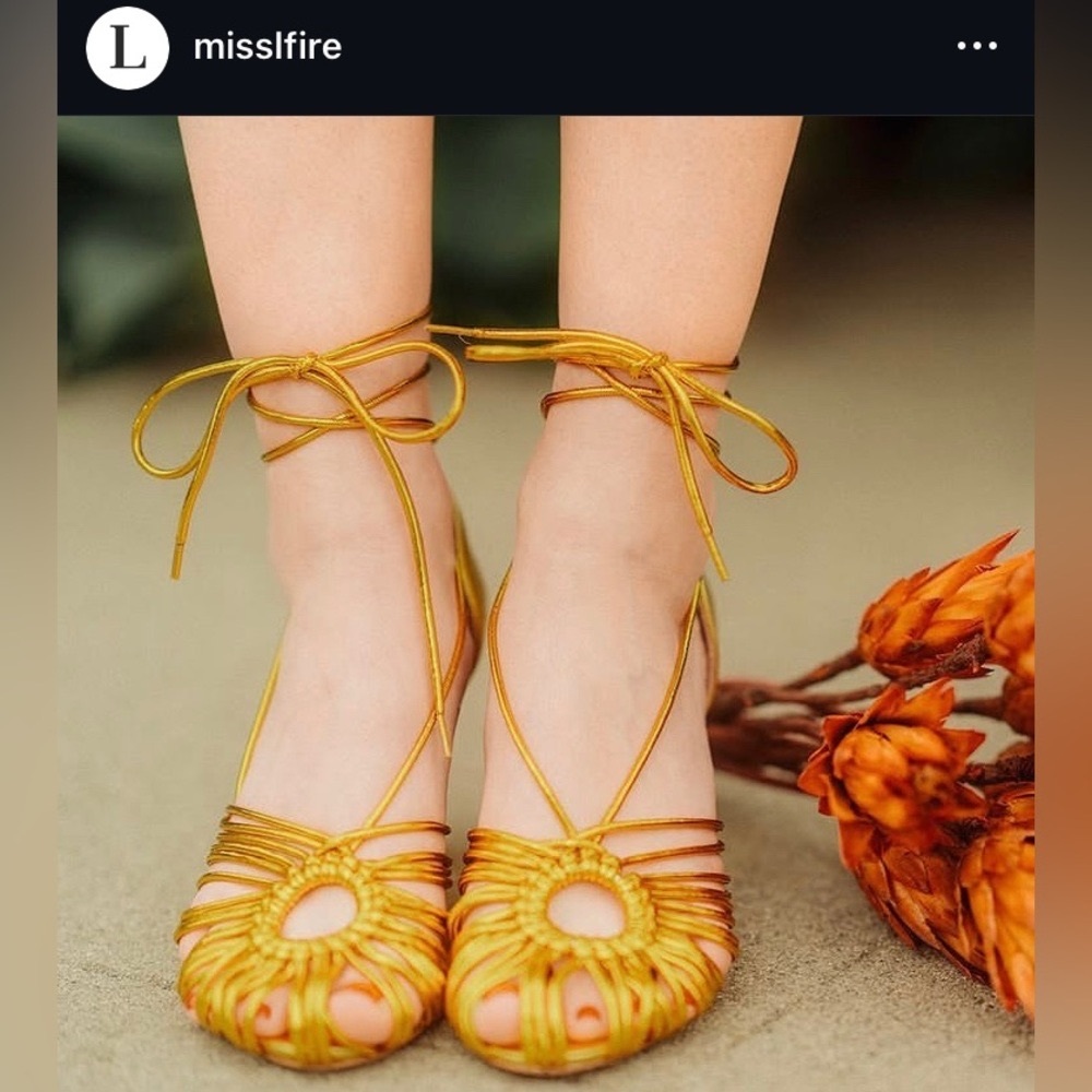 Brand new stunning Miss L Fire Paloma Heels Gold 36